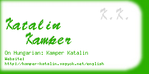 katalin kamper business card